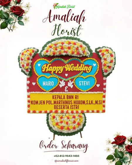 Papan Bunga Pernikahan Datah Bilang Ilir